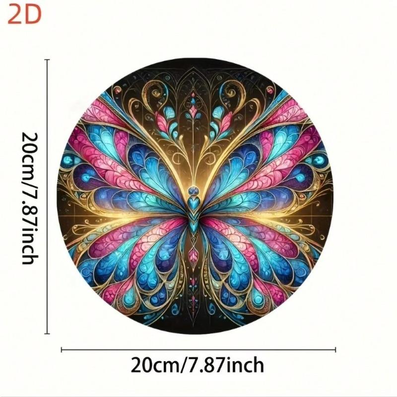 Vintage Butterfly Mandala Metal Wall Art Rustic Home Decor Gift