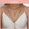 4 Colored Fashion 17km Piece Cross Necklace Set Jewelry Women Trendy Shiny Daily Party Gift For Her