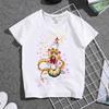 New Childrens Shortsleeved Tshirt with Japanese Anime Beauty Warrior Print  A Familyfriendly Top