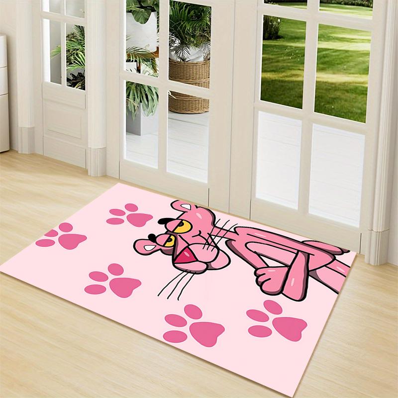 Pink Panther Adventure Carpet Rug Soft Washable Antislip Home Living Room Sofa Mats Personalized Christmas Rug