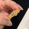 Elegant Iris Adjustable Ring for Women: Personalized French Court Style, Light Luxury, Niche Design, Perfect for Index Finger.