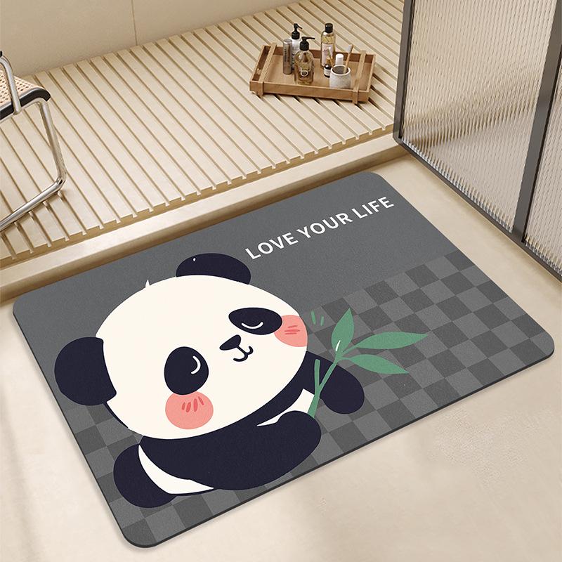 Diatom Mud Bathroom Floor Mat - Soft, Anti-Slip, Quick-Drying, Water-Absorbent Mat for Shower, Toilet, or Doorway.