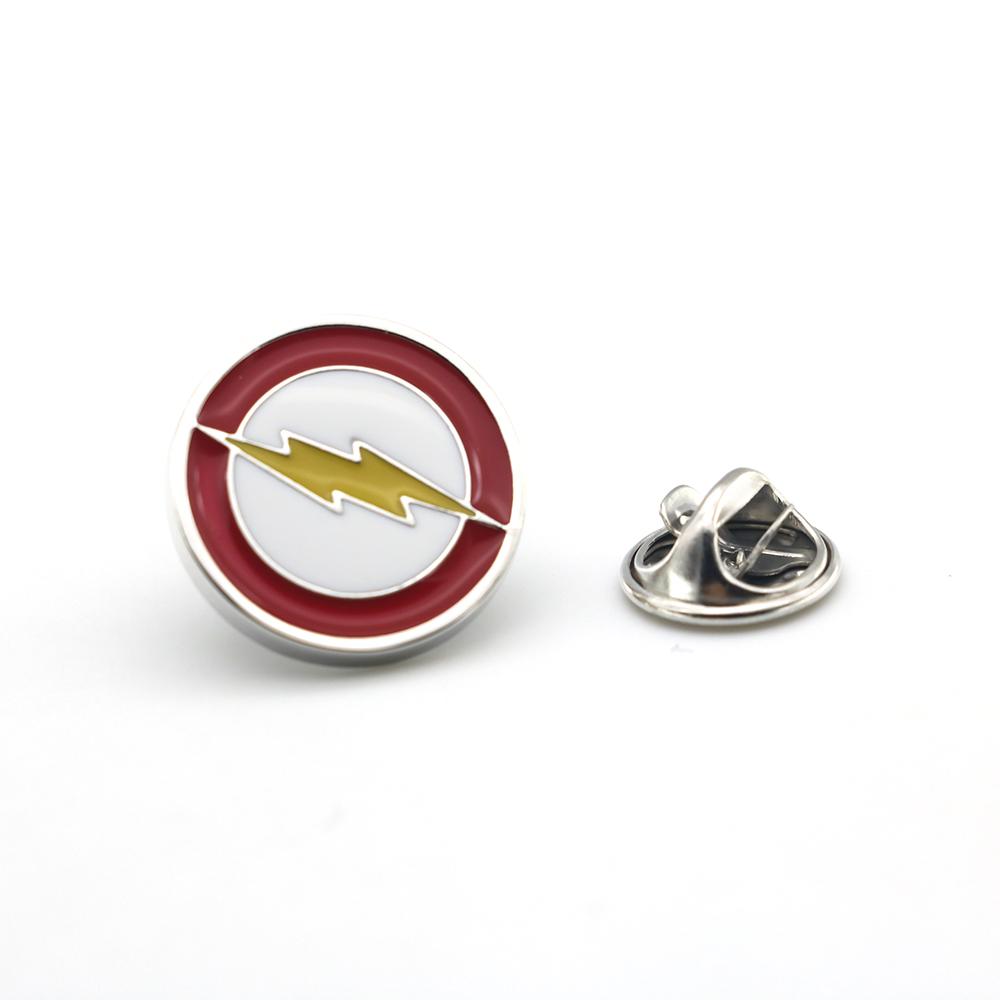 Men'S Fashion Brooch Lady'S Lapel Pin Clothing Backpack Badge Quality Brass Material Superhero Flash Design Suit Pin For Men