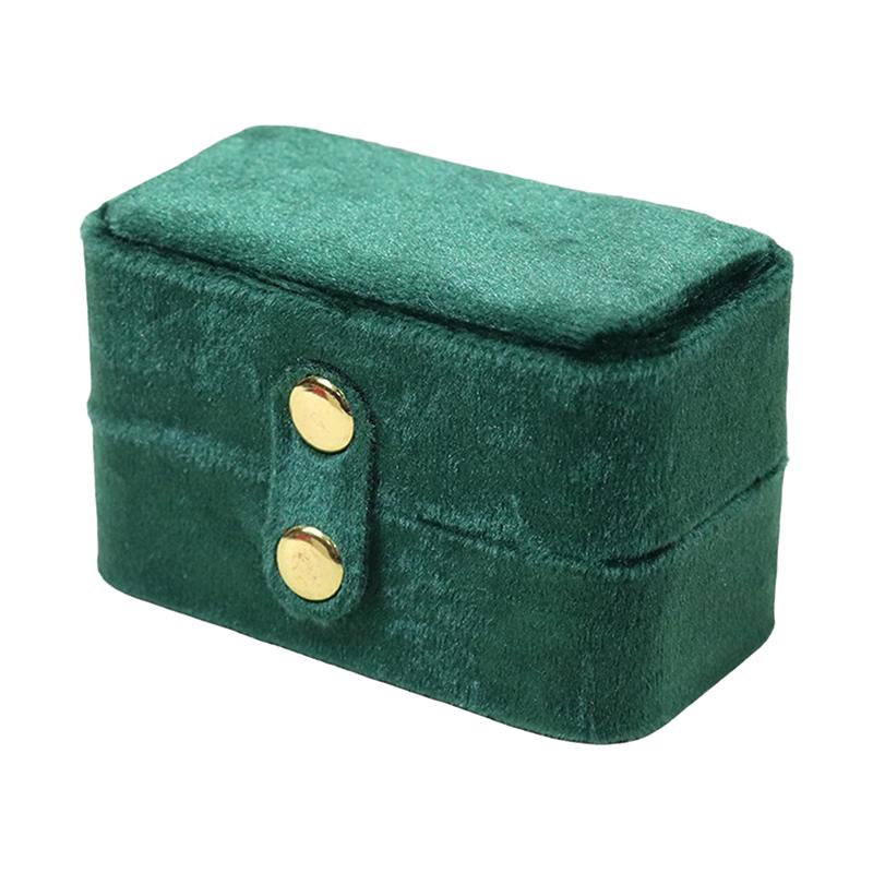 Mini Flip-Top Ring Box Portable Stud Earrings Jewelry Box Oval Velvet Ring Storage Box Jewelry Boxes And Packaging