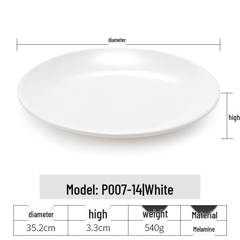 Melamine 14-inch Round Dumpling Plate