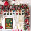 Gnomes Advent Calendars 2025,24 Days Gnome Wonderland Ornaments Christmas Countdown Calendar 2025,2D Flat  Gnomes Figures Pendant Advent Calendars