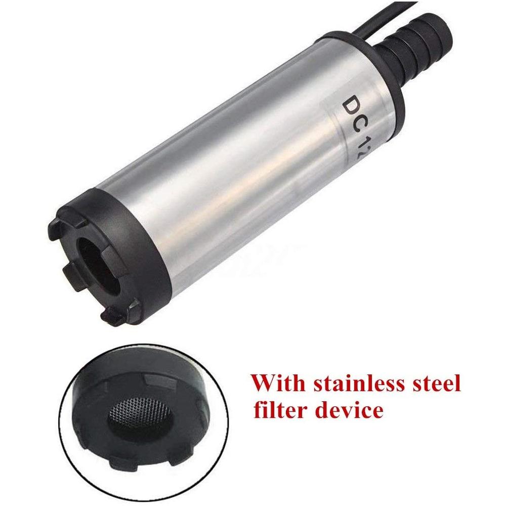 1PC Electric Fuel Transfer Pump Water Oil Transfer Refueling Submersible Pump For Diesel Water Pump 12V 24V 38mm For Car Motorbike