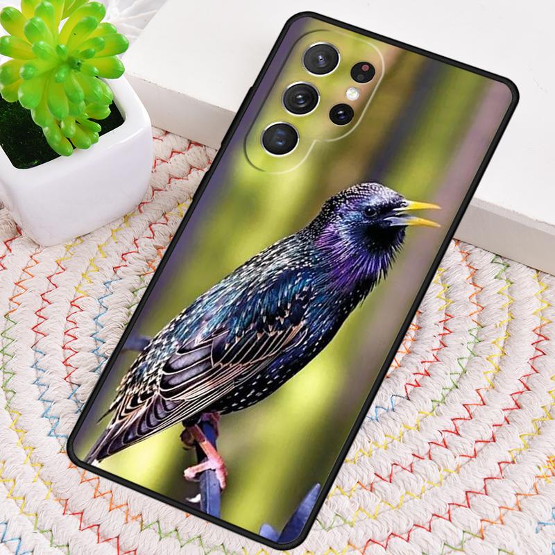 Garden Birds Starling Silicone Phone Case For Samsung Galaxy Note 10 Pro S26 S25 S24 S23 S22 S21 Plus S25Ultra Capa Cover