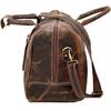24 Inch Leather Duffel Bags for Men and Women Full Grain Leather Travel Overnight Weekend Leather Luggage with Travel Leather Toiletry Dopp Kit