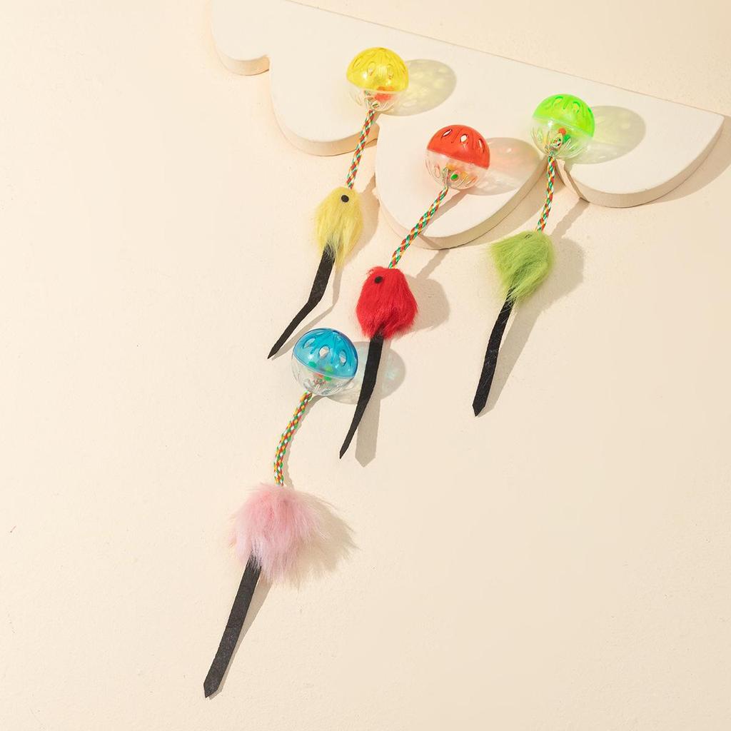 Colorful Sounding Cat Toy: Mesh Bell Ball for Self-Play and Biting
