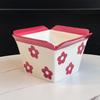 Cubo de Cerámica Rayado de Dibujos Animados de 25.36 oz, Bol de Almacenamiento para Patatas Fritas y Palomitas para Noche de Película, Decoración del Hogar
