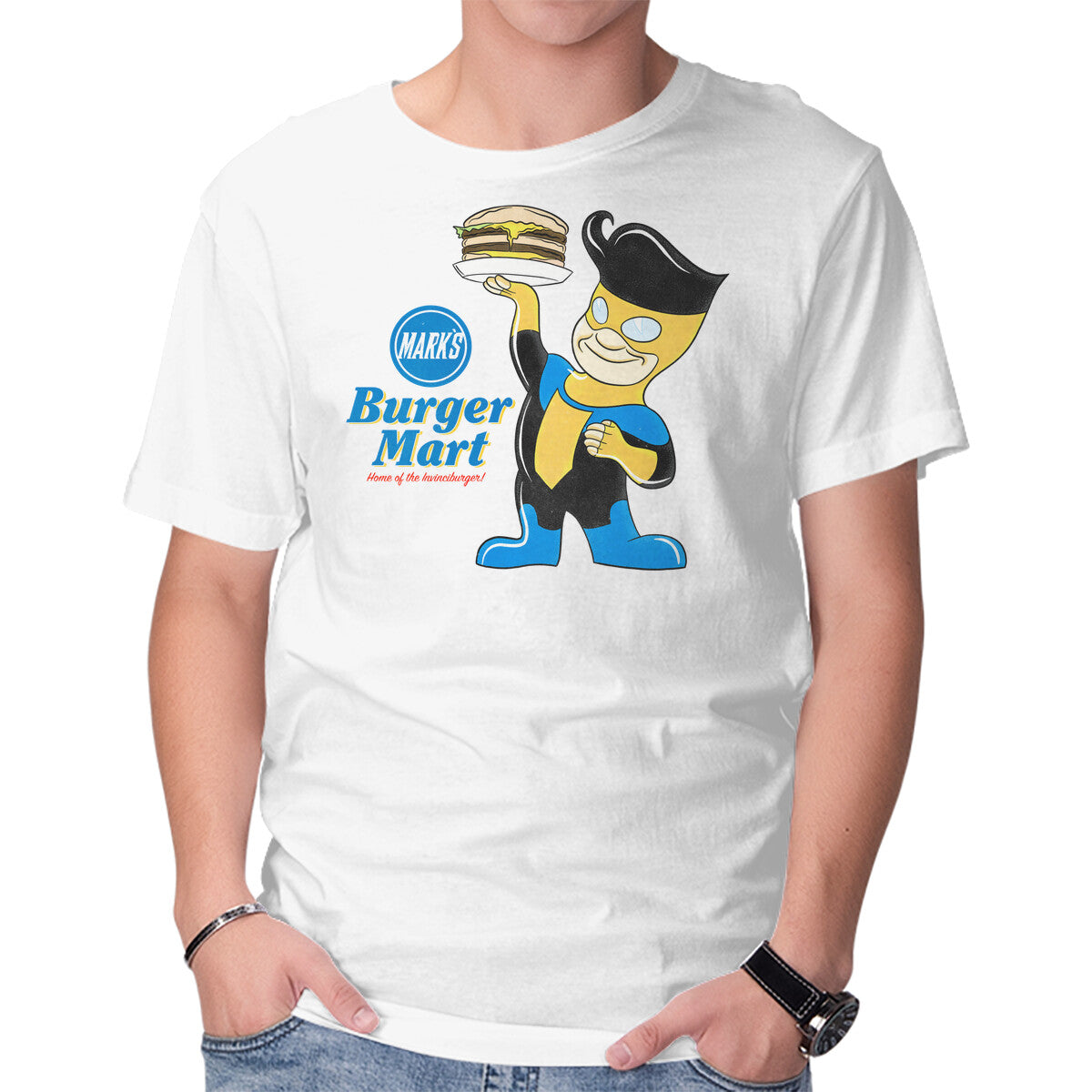 Unisex Crew Neck T-Shirt Mark s Burger Mart Graphic Short Sleeve Casual Tee XXXL