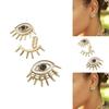 Trendy European American Alloy Eye Earrings Geometric Design For Women Fashion