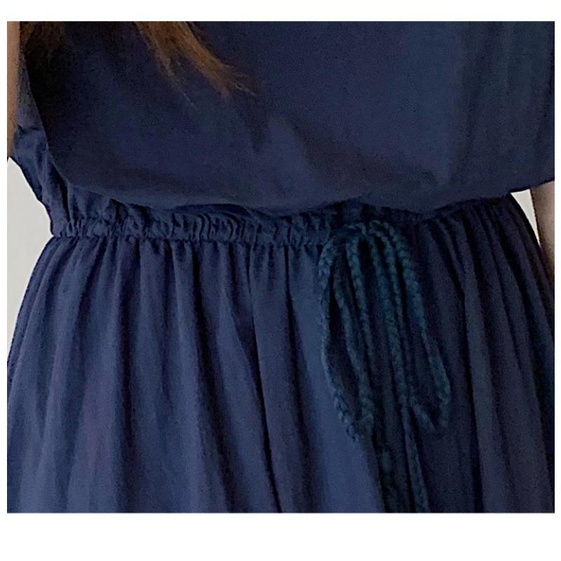 9 Color 5 Size Literary and Artistic Big Skirt Summer New Style Can Be Retrenched Waist Loose Dress