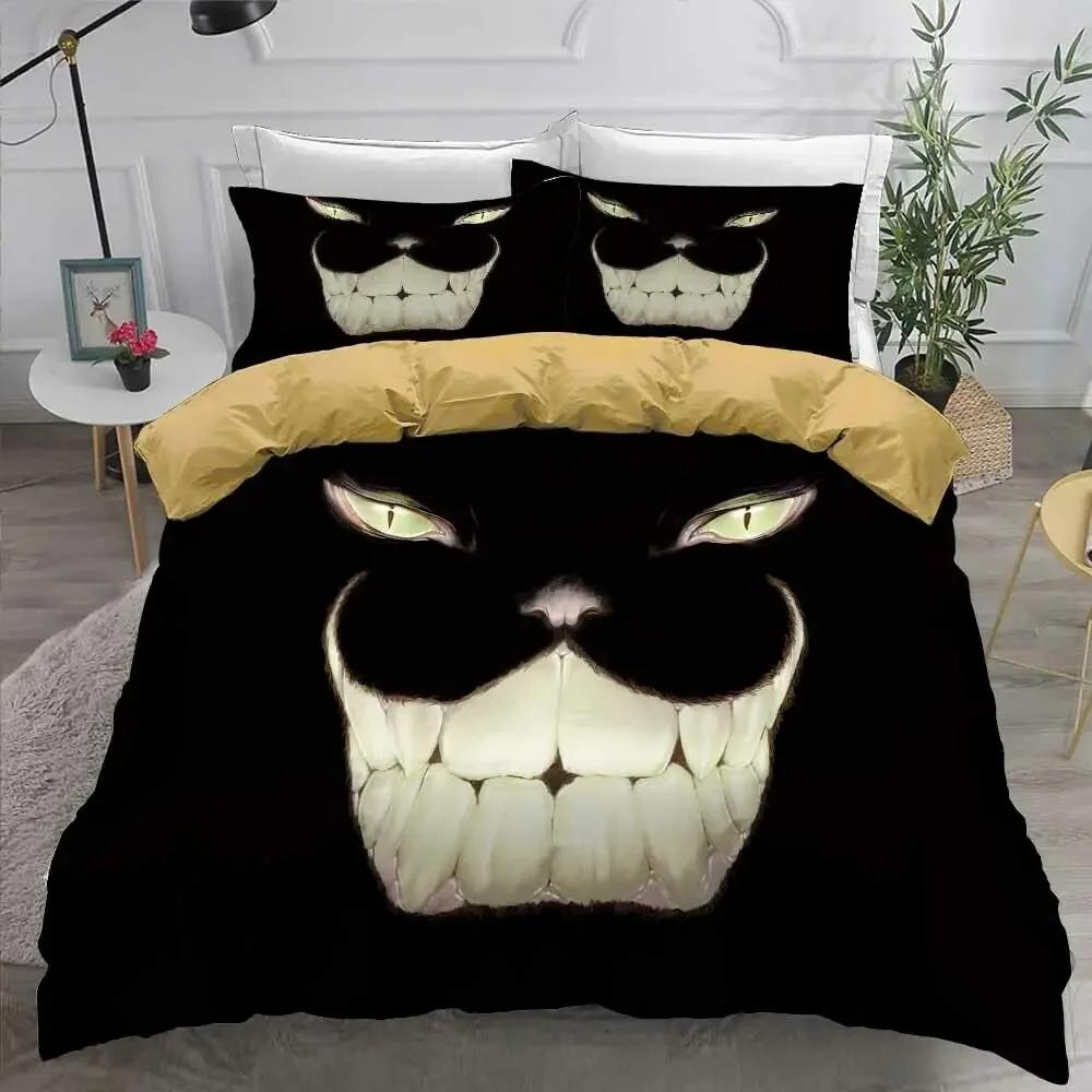 3D Printed Cheshire Cat Bedding Set Duvet Cover Bedroom Comforter Covers Single Twin King Size Quilt Cover Home Textile 2/3Pcs