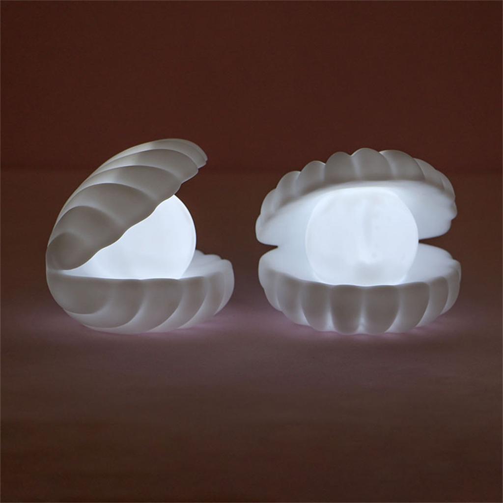 Pearl Shell Night Light Exquisite Pearl Shell Night Light Hand Made DIY Crafts Gift Home Decoration White