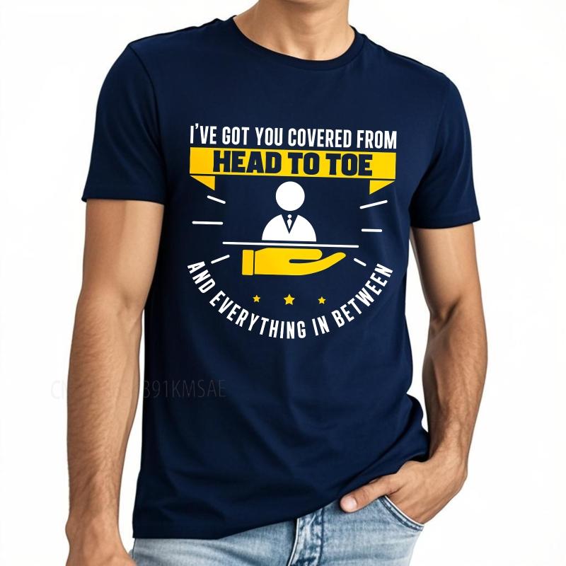 

Big size summer For her t shirt Ive Got You Covered From Head To Toe And Everything In Between Short Sleeve Printed Round Neck 4XL