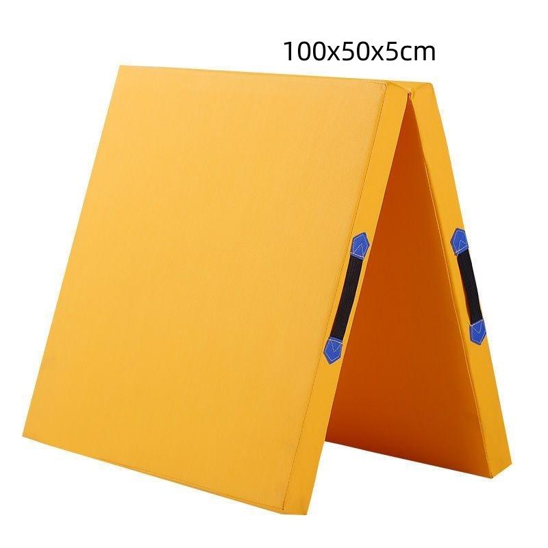 50MM Portable Anti Slip Foam Gymnastic Mat Leather Yoga Gymnastic Tumbling Mattress Gym Mat Foldable Exercise Mat