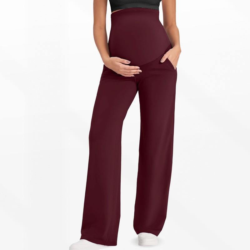 Zwangerschap Wijde Broeken Hoge Taille Stretch Comfortabel Zwangerschap Broeken Herfst Winter Casual Kleding