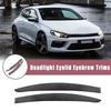 Authentic Car Carbon Fiber Headlights Eyebrows Eyelids Cover Stickers Eyelash Head Light Lamp Stickers For Scirocco 2009-2016