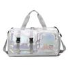 Large Capacity Women's Nylon Travel Duffel Bag,Weekender Gym Tote with Shoe Compartment Men's Versatile Sports & Fitness Carry-On