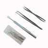 2 In 1 Cat Dog Professional Pet Grooming Supplies Scratching Hook Pet Flea Remover Tool Tweezers Clips Set Tick Removal