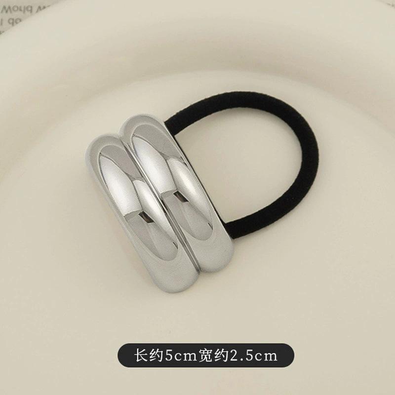 Mode Punk Geometrische Metall Haarspangen Elastische Haargummis Haarseil Stirnbänder Für Damen Mädchen Haarschmuck Geschenke