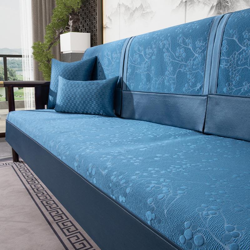 Four Seasons Universal Sofa Cushion New Chinese Non-Slip Mat Solid Wood Sofa Cushion Seat Cover Cover High-Grade Cover Cloth