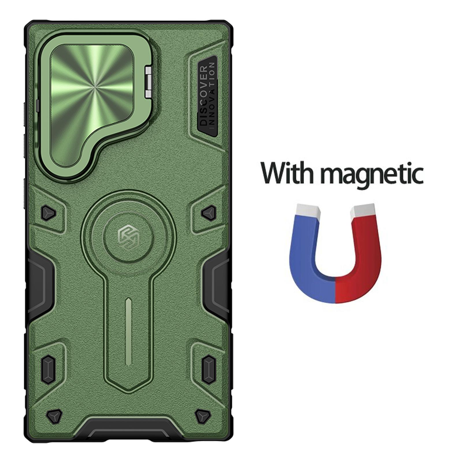 

Чохол для телефону NILLKIN для Samsung Galaxy S24 Ultra CamShield Armor Prop Магнітний захист камери Задня кришка Magnetic Green