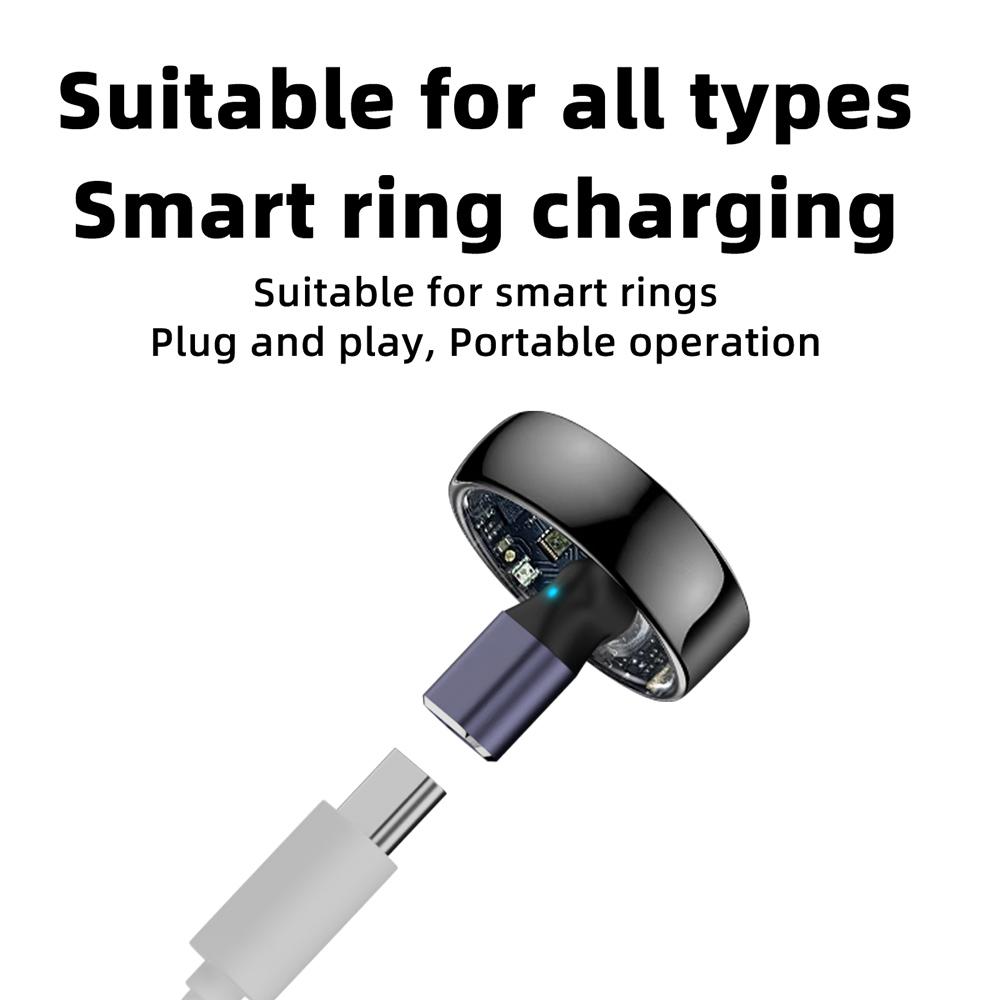 Type-C To Smart Ring Charging Adapter with a Round Connector and Magnetic Function Compatible with Smart Ring Charging Adapters