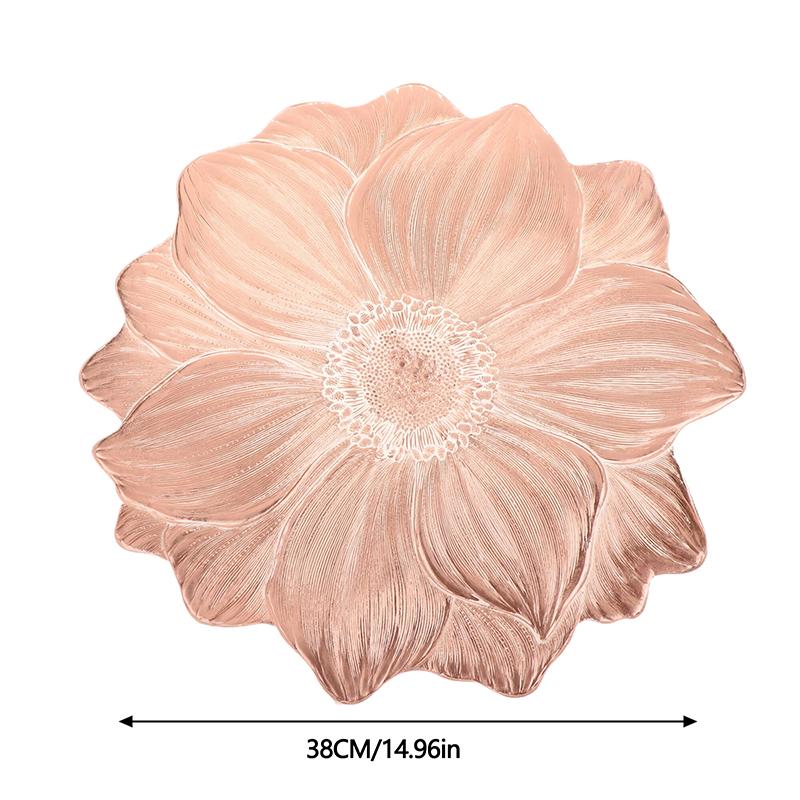 1Pc Lotus Shape Table Placemats Oil Heat Resistant Waterproof Washable PVC Heat Resistant Tableware Mat For Home Party Wedding