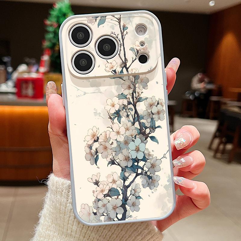 Book Flowers Print Case For iPhone 17 Pro Max Magnetic For Magsafe Hybrid TPU+PC Matte Cover For iPhone 16 15 14 13 Pro Max