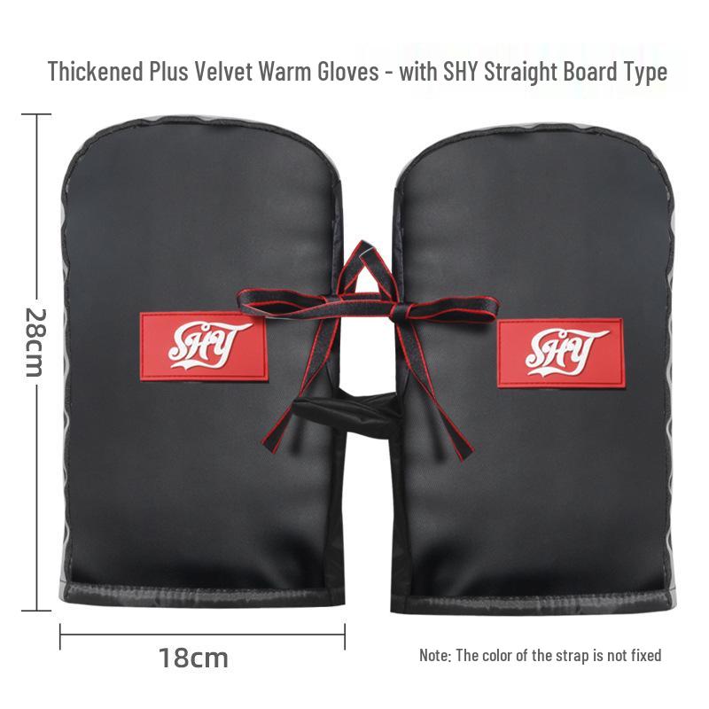 Winter Warm Waterproof Electric Scooter & Bike Handlebar Gloves - Windproof, Velvet Lined Motorcycle Covers One Size