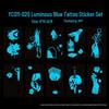 New Two-Color Luminous Tattoo Stickers for Nightclubs and Concerts