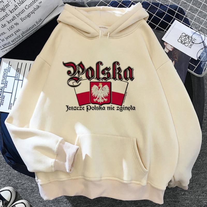 Polen Hoodie Muster moderner Stil Harajuku Manga jugendlich lustig Damen Trainingsanzüge Anime Manga trendig