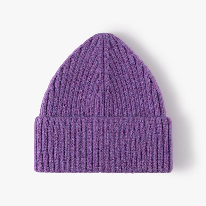 Thick Knitted Beanie For Women With Breathable Sheep Wool For Winter Casual Wear