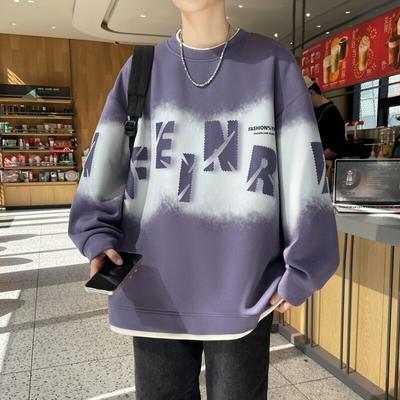 Neues Herbst Lockerer Pullover Sweatshirt Teenager Freizeit Oberteil Herren Hong Kong Stil Modische Jacke