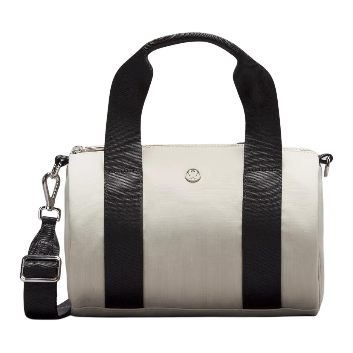 Lululemon Knit 5L Casual Versatile Zipper Shoulder Crossbody Mini Bag Unisex Bags Natural-Linen Black LU9BRAS-051346 Original Linen & Black,Mini