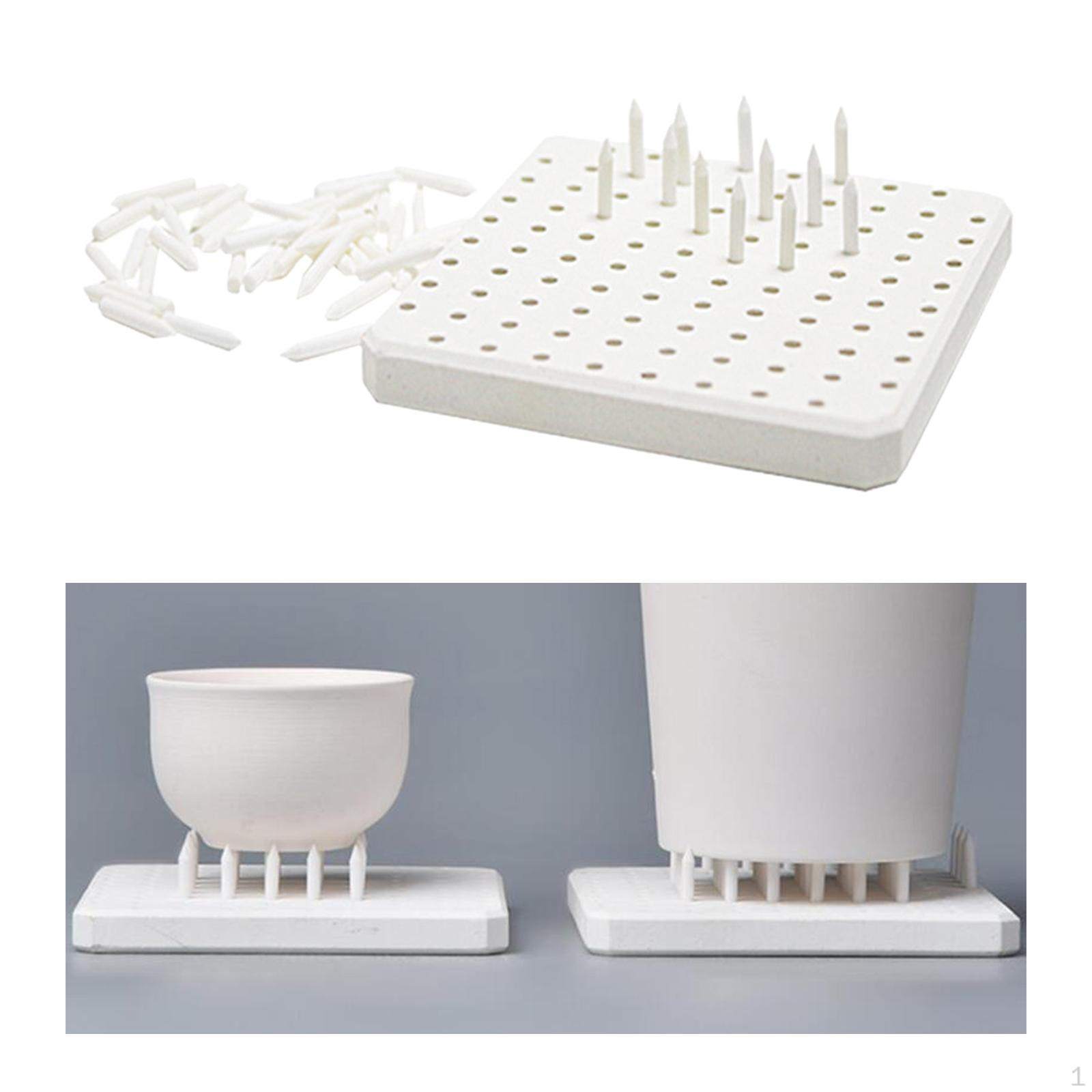 High Temperature Resistant Support Mat and Nail Set Ceramic Refractory Pottery Tool for Glaze