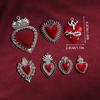 Gioielli Gotici Charms Pendente Vintage a Forma di Cuore per Creazione Fai-da-Te di Orecchini e Collane Materiali per Artigianato Fatto a Mano