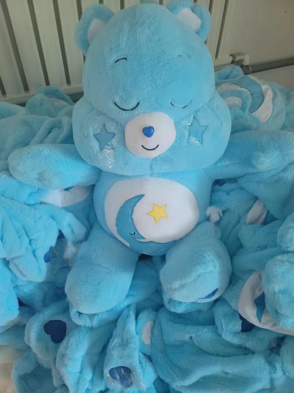 Набор плюшевых игрушек «Радужный медведь и кролик» - Готов к отправке 38 cm светло-синий