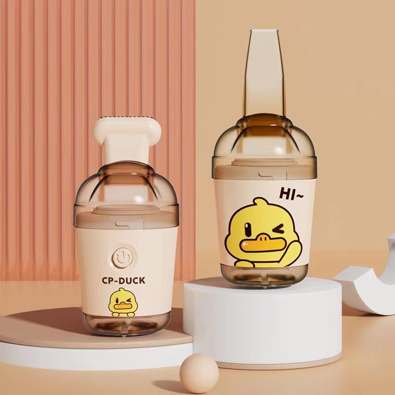 Desktop Vacuum Cleaner Powerful Rubber Slag Suction Yellow Duck Handheld Cleaner Mini Vacuum Cleaner for Children and Students