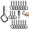 Wopanxye Ceiling Hooks, Carbon Steel Screw Hooks, Pack of 20, Screw Hooks, Hanging Hardware with Safety Buckle Design, Screw-in Hangers with Plastic E