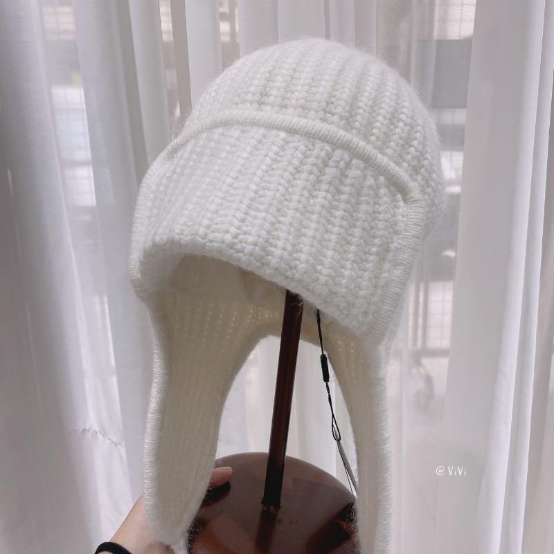 Winter Warm Knit Scarf Hat With Ear Flaps For Women