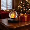 Indoor Festive Shelf Display Magnetic Levitation Santa Claus Ornament, Floating Lighted Christmas Tree with Rotating Winter Seasonal Table Decorations