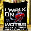 Ice Hockey Theme Printed Blanket - Perfect for Couch, Bed, Travel & Outdoor Use | Machine Washable, Cozy & Durable.