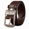105cm-130CM New Men's Leather Belt Needle Buckle Cowhide Belt Men's Trendy Belt