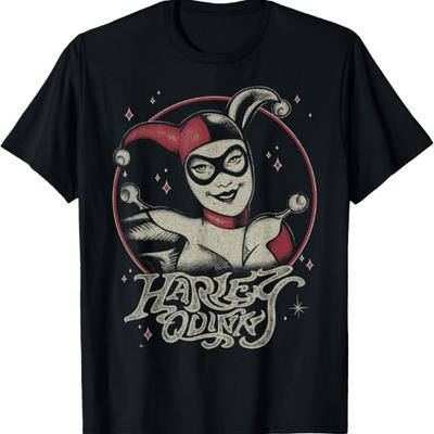 DC Comics Batman Harley Quinn Vintage Portrait T-Shirt