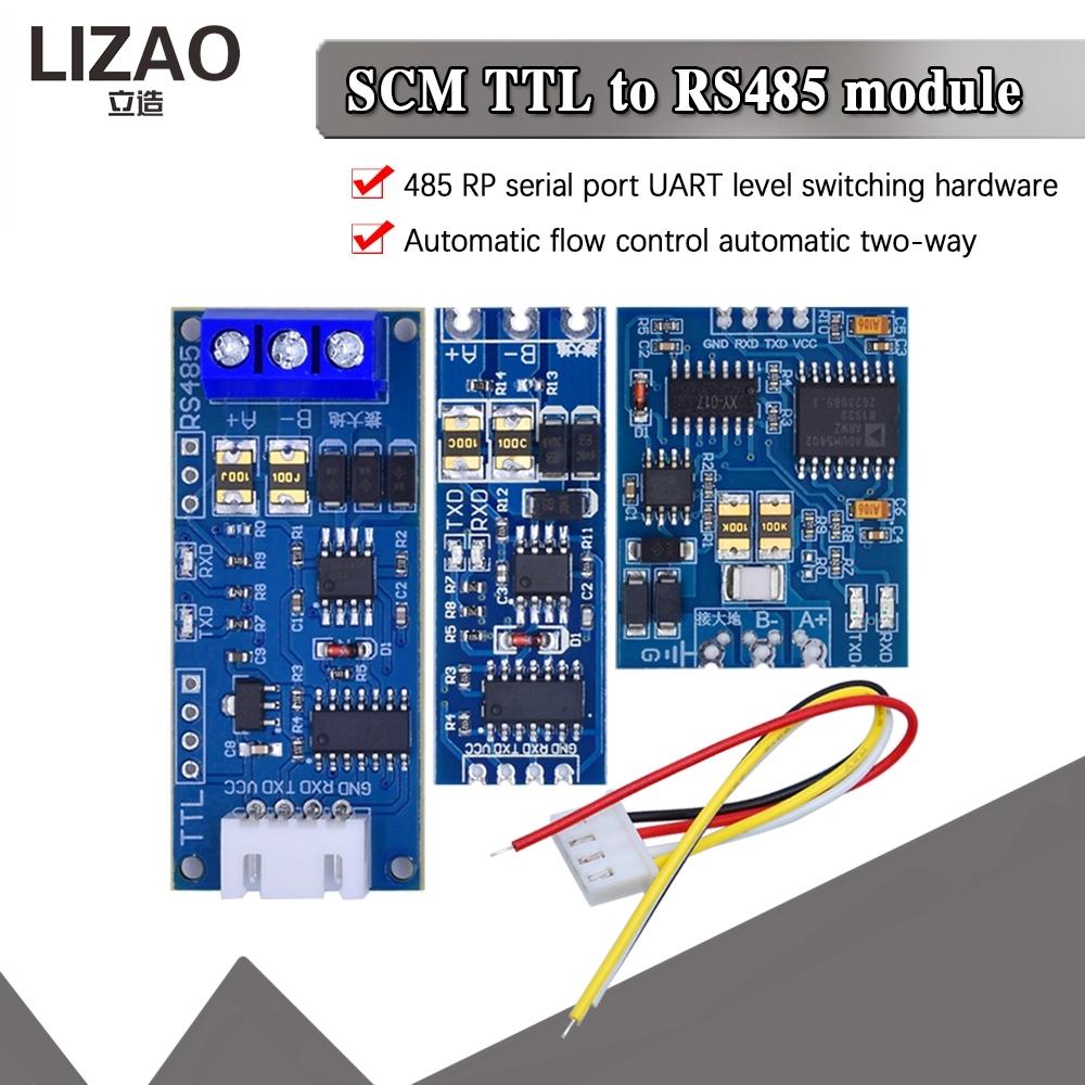 LIZAO RS485 To TTL Adapter Module, Automatic Two-Way Serial Port Converter for Industrial Control Projects