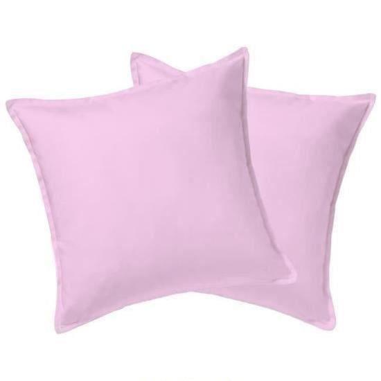 Housse de couette - HOMEROKK - 240x260cm - 100% Coton - 2 Taies d'oreiller 65x65 - Rose Pale
